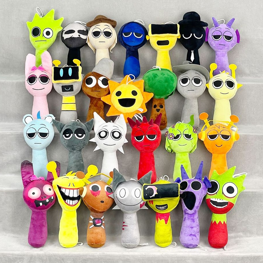 Jouets en peluche Sprunki Jeu Sprunki Incredibox Peluche Poupée Figurines Dessin animé Animaux en peluche Ornement Oreiller Cadeau d'anniversaire de