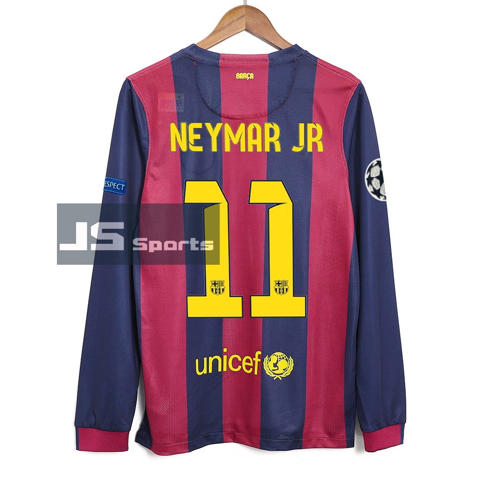 Camiseta retro Del Barcelona 2017-2014/15 De Fútbol De Manga Larga