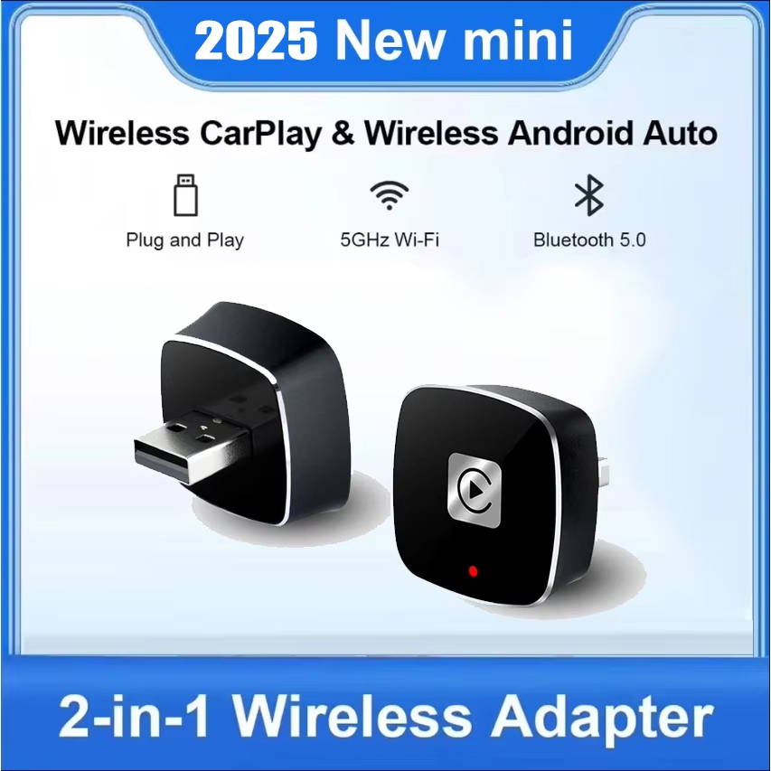 CarlinKit 2025 Adaptador Wireless CarPlay con Soporte de