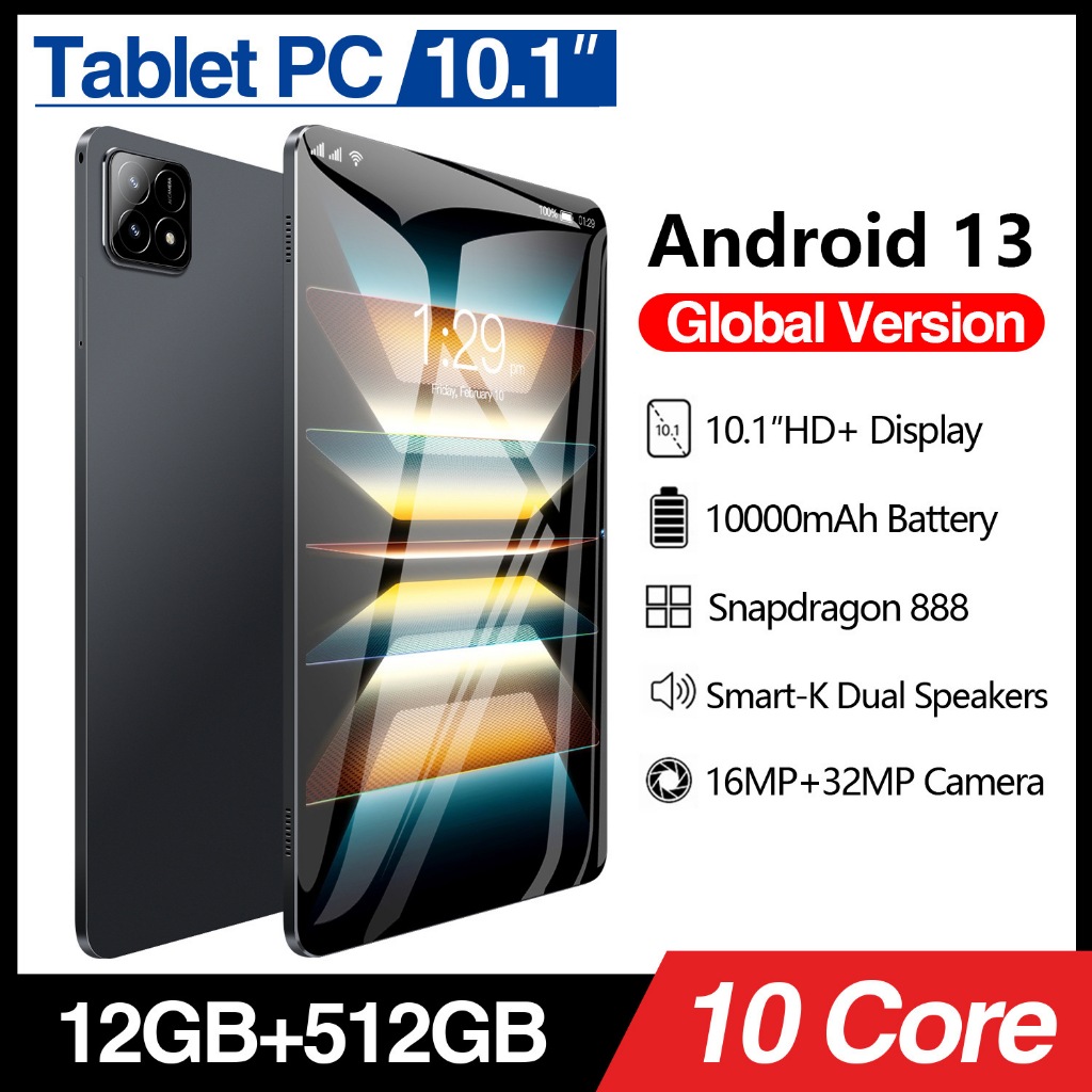 Android Smart Pad6SPro Tablet Pantalla Grande De 10,1 Pulgadas Con ...