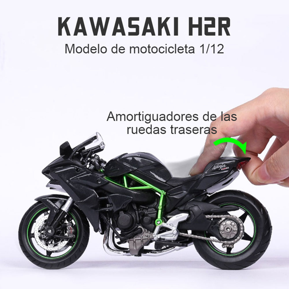 Maisto 1 : 12 KAWASAKI NINJA H2R Motocicleta Aleación Diecast Modelo De  Juguete Con Base De Simulación De La Colección De Motos Juguetes De Regalo  1/18 Escala