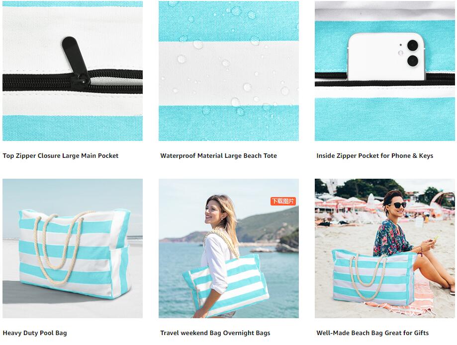 Bolso Playa Mujer MASADA Bolso De Playa Grande Impermeable Con