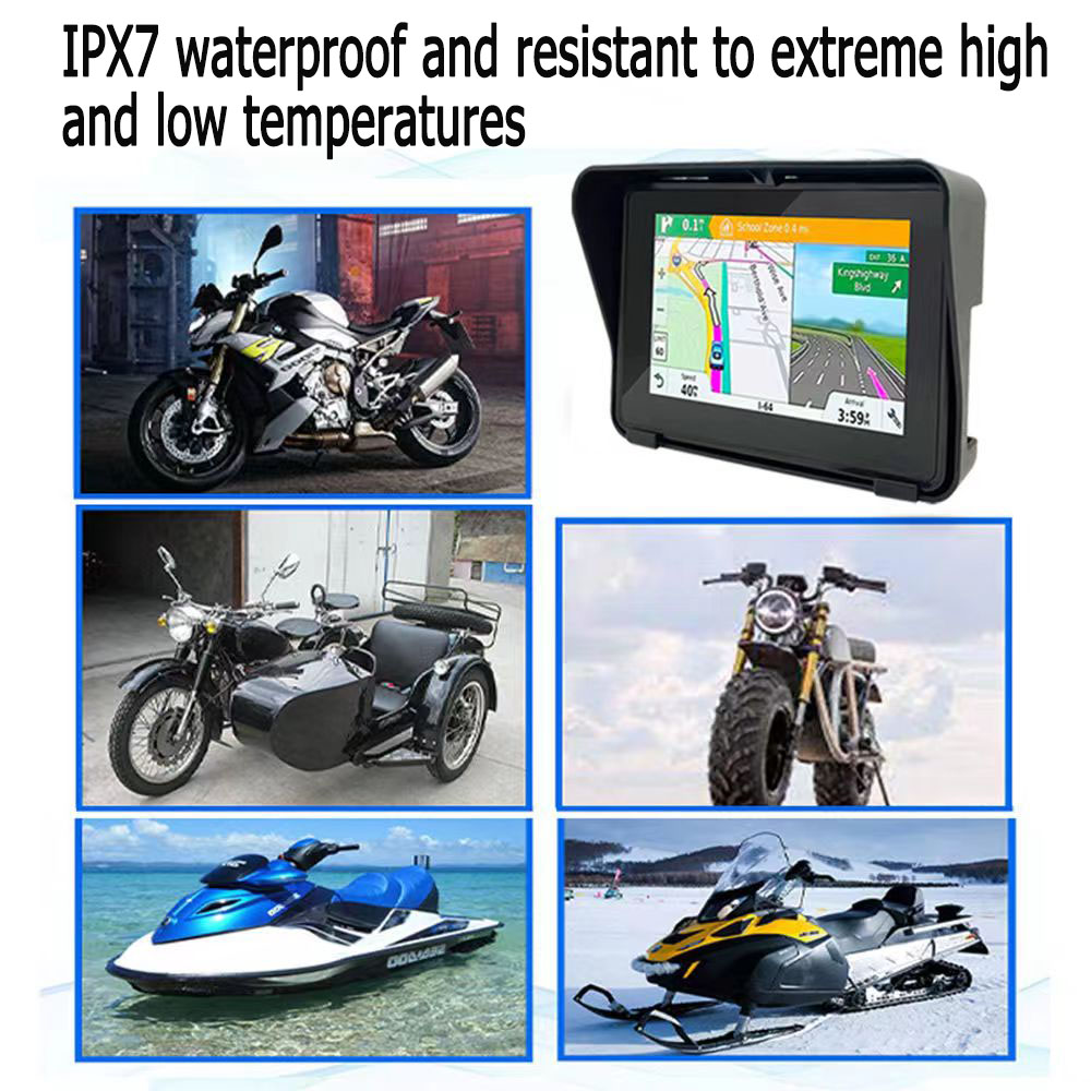 Ipx7 Motocicleta impermeable Displa 5 pulgadas motocicleta