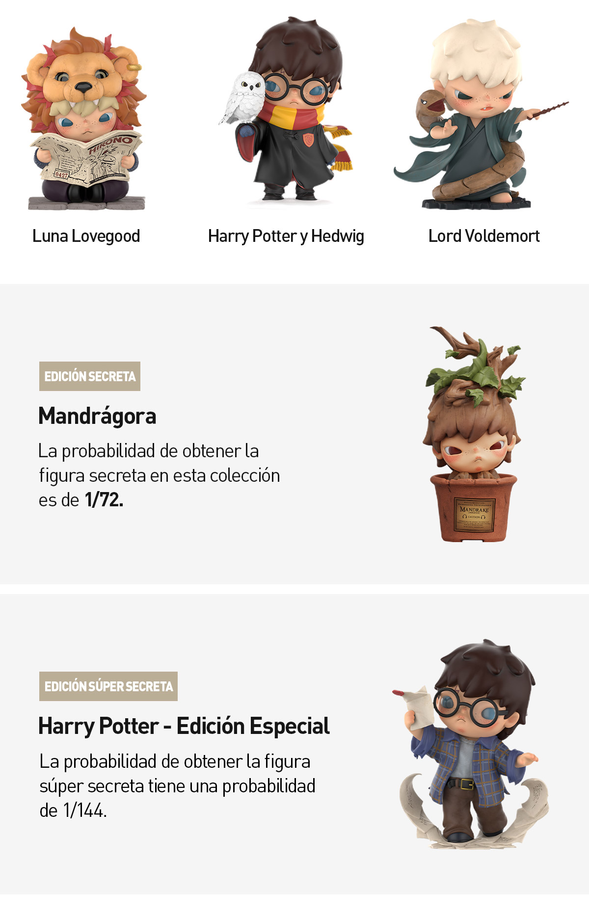 POP MART - Hirono × Harry Potter Figuras en Cajas Misteriosas - Caja ...