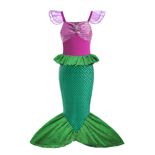 Vestido de la Sirenita Ariel para niñas, disfraz de Cosplay, ropa de fiesta  de cumpleaños, Carnaval, verano, 2022