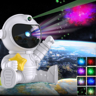 Proyector de estrellas con luz nocturna de galaxia, proyector espacial de  astronauta Tiktok, lámpara LED de techo de nebulosa estrellada con
