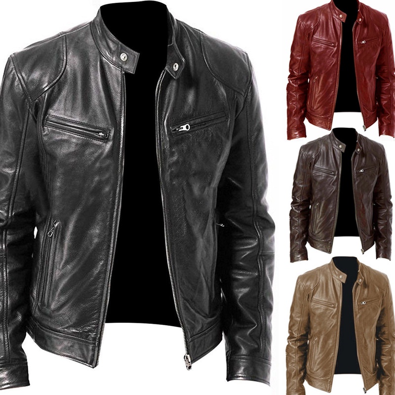 Moda para hombres chaqueta de cuero Moto chaqueta de cuero blanco británico  - China Chaqueta y chaquetas de los hombres precio