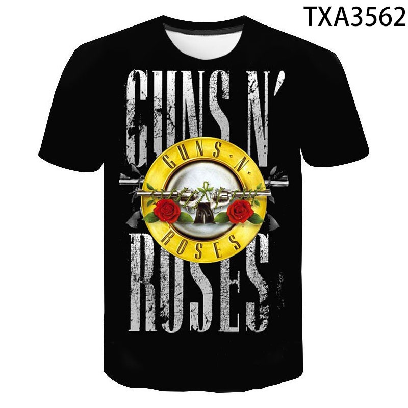 Playera guns discount and roses hombre