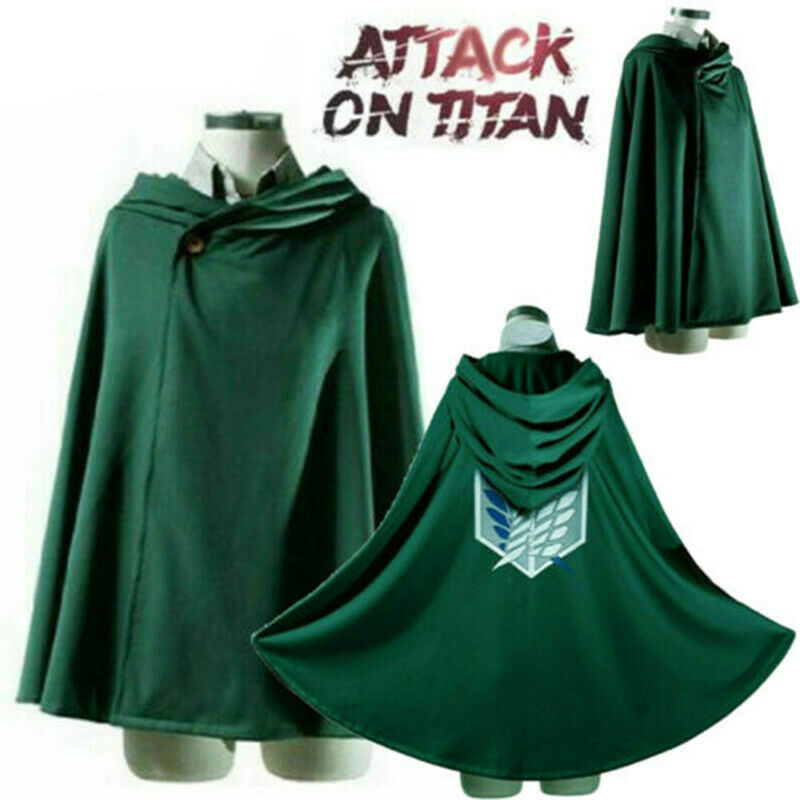 2 capas de cosplay de anime, capa verde con capucha con collar, capa de  alas para disfraz de anime de 29.9 pulgadas de longitud, Verde