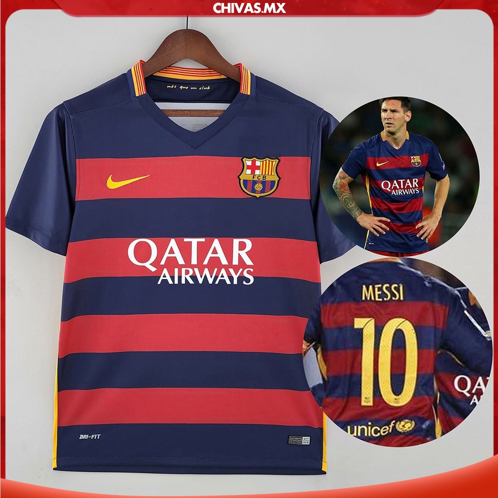 Retro 2015-2016 Barcelona Local Camiseta de Fútbol Personalización