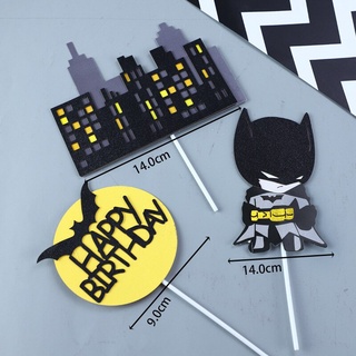 decoración de tarta de batman de dibujos animados para fiestas de  cumpleaños, decoración de bricolaje | Shopee México