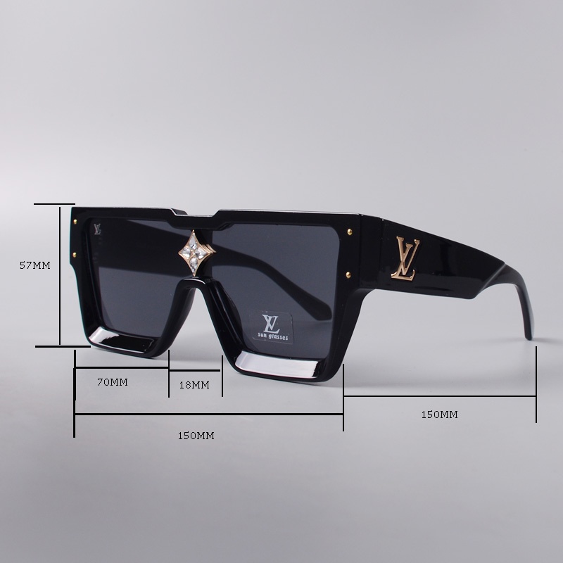 Gafas De Sol LV De Silicona Cuadrada Clásica Con Estilo , Hombre Y Mujer  TR90 , Revestimiento De Espejo UV400