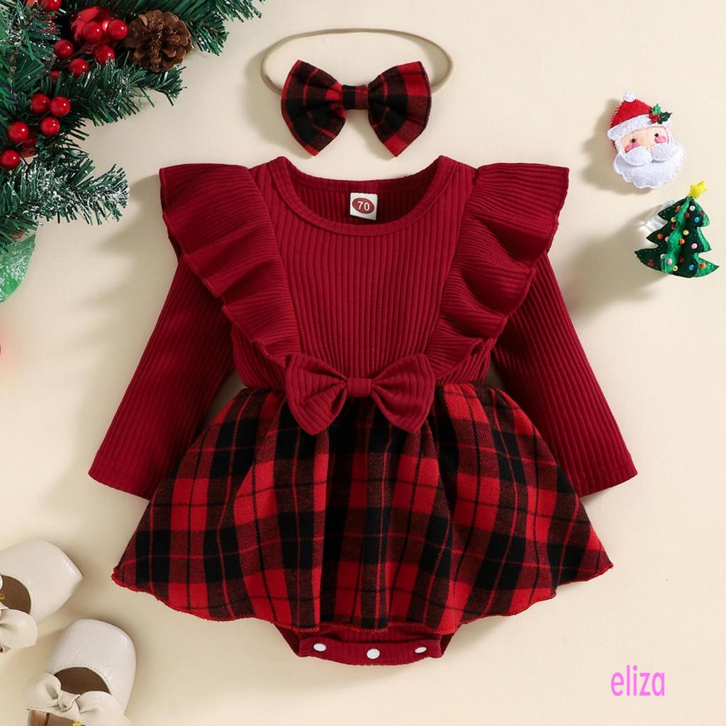 localizar miel Isaac vestido para navidad con volantes. | Shopee México