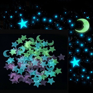Estrellas y lunas luminosas fluorescentes – +Decor