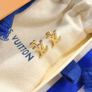 Pendientes LV De Acero De Titanio Con Letras Logo Louis Vuitton Joyería  Para Mujer