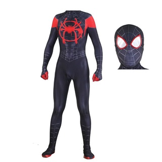 Traje de Cosplay de Spider-Verse para niños y adultos Miles Morales |  Shopee México