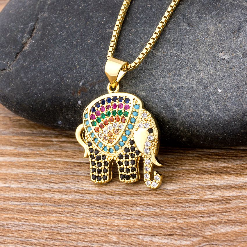 Cadena Trenzada De Acero Blanco Con Dije De Elefante De Acero Quirurgico Macizo