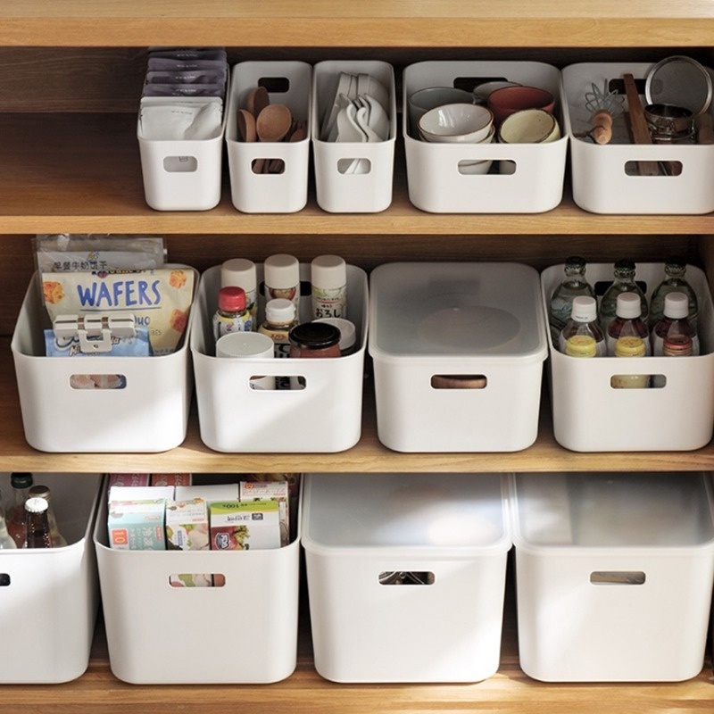 Caja organizadora de artículos diversos para cocina, cesta para armario,  cajón para debajo del fregadero, caja de almacenamiento, armario de