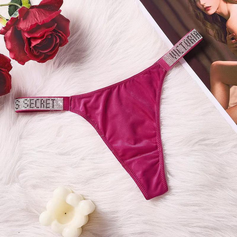 Bragas Sexy Sin Costuras Para Mujeres Letras De Lujo Diamantes No 1 Ropa Interior De Imitacion Tangas Diseno De Marca Confort Saten Shopee Mexico