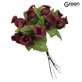 Greenhome 1 ramo de flores artificiales 12 cabezas de rosas DIY artesanía  hogar fiesta boda decoración