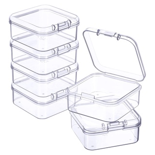6pcs Bandejas de plástico Soporte de almacenamiento rectangular Mini  contenedor (color aleatorio)
