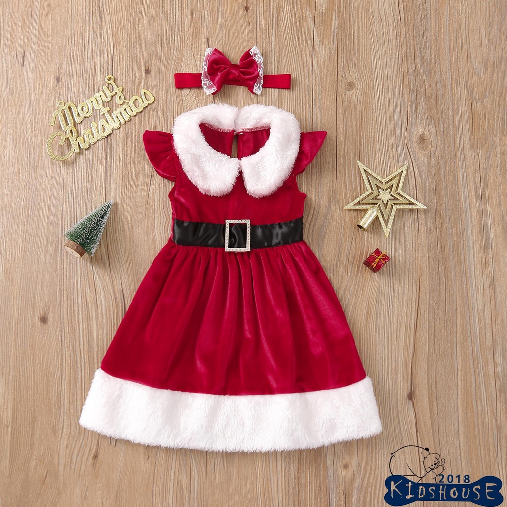 Vestido de santa discount claus para niña