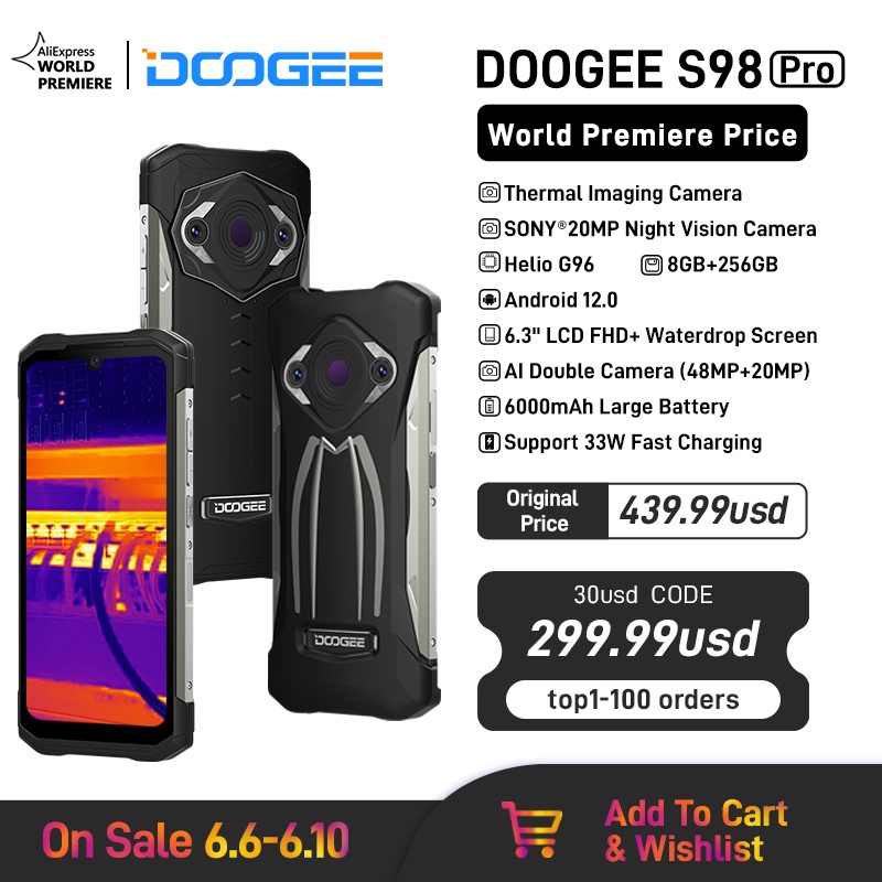Doogee S98: dos pantallas y cámara de visión nocturna