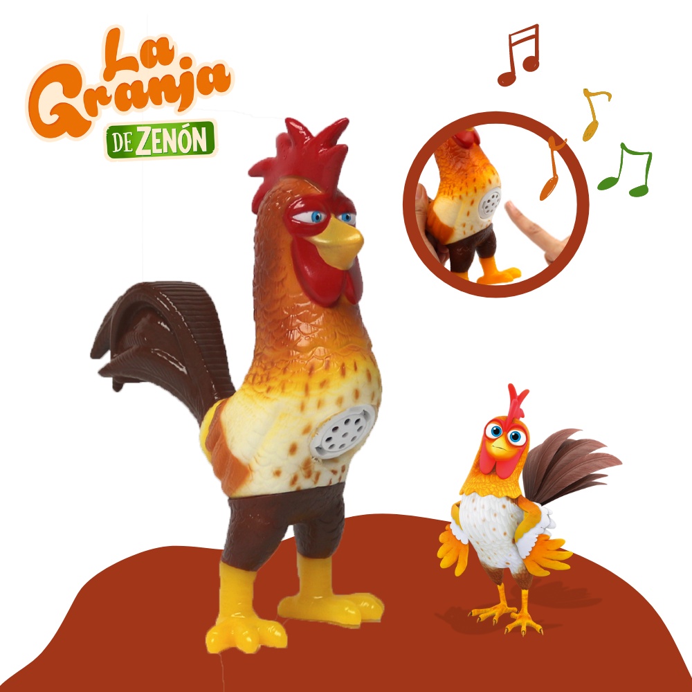 PELUCHE MUSICAL 20 CM LA GRANJA DE ZENON – GALLO BARTOLITO