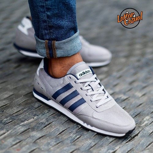 mayor emparedado Folleto Adidas Neo City Racer gris azul marino | Shopee México