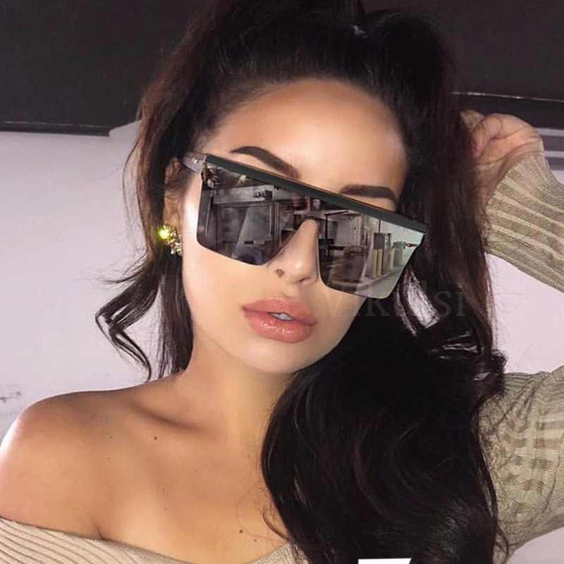 Gafas de sol cuadradas de gran tamaño para mujer 2019 marca de moda diseñador hombres Vintage grande gafas UV400 | Shopee México