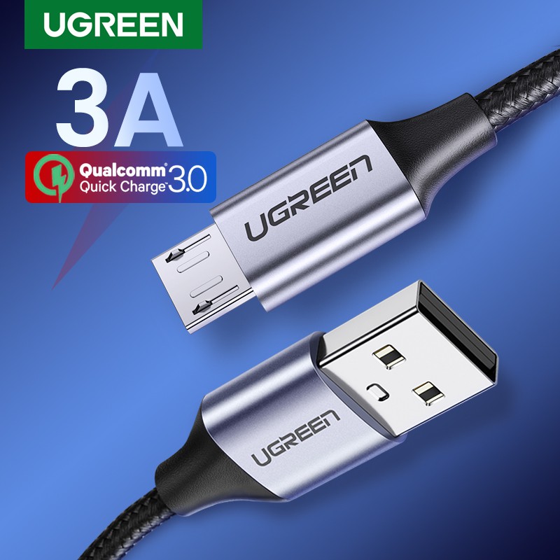 UGREEN Cable Micro USB Carga Rápida, Cable USB a Micro USB Nylon