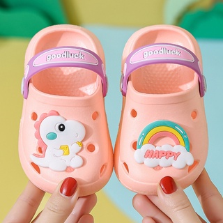 GR Rainbow Dinosaur Baby Crocs Classic Zuecos Unisex