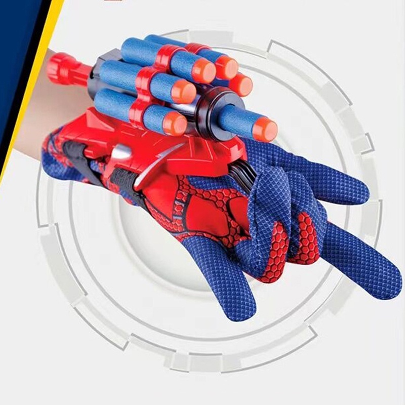 Spiderman Figura Juguete Ninos Plastico Cosplay Guante Lanzador Conjunto Heroe Juguetes Divertidos Nino Regalo