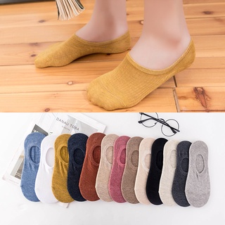 10 pares de calcetines de algodón para mujer, suaves, casuales, de corte  redondo, calcetines elásticos de color sólido (estilo caramelo), Estilo