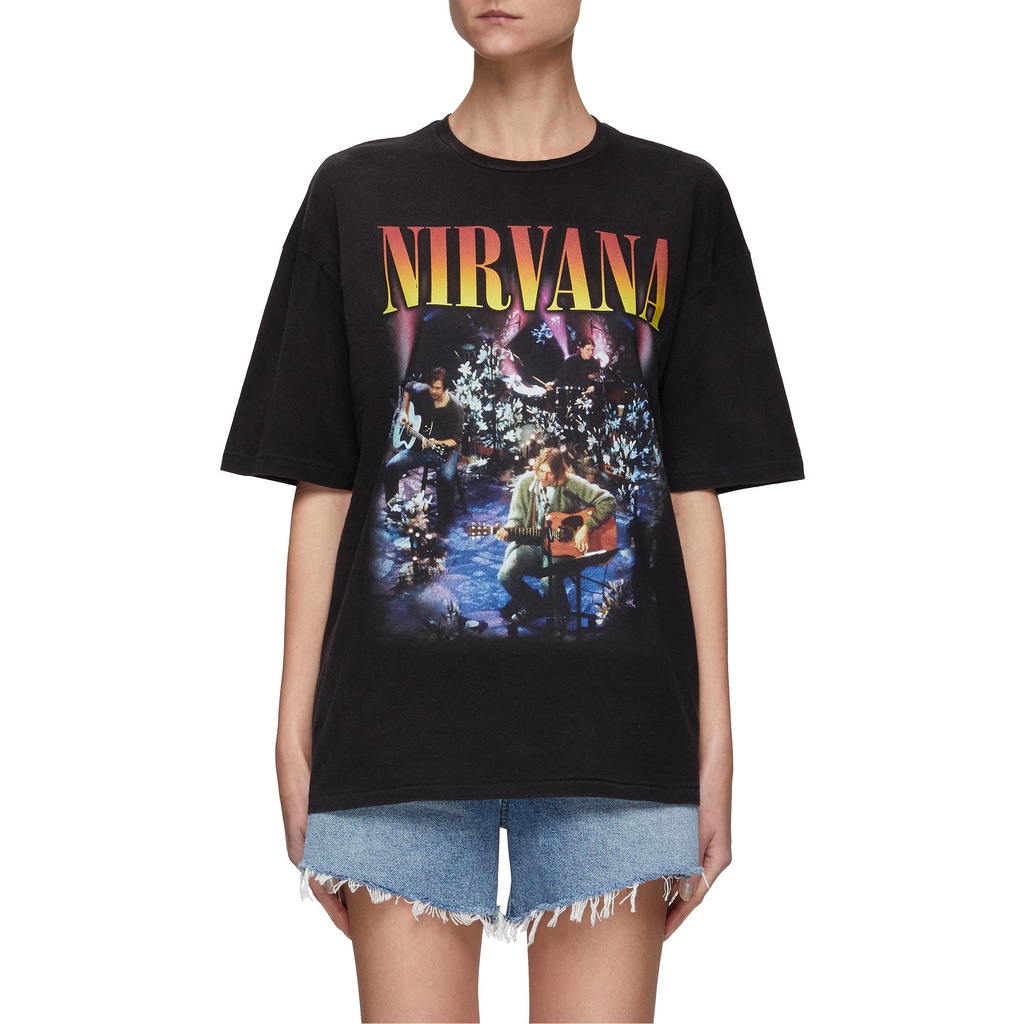 NIRVANA Concierto Impresi n Gr fica JERSEY De Gran Tama o Camiseta Para Mujer M s El