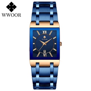 Wwoor Reloj De Oro Cuadrado Para Hombre Reloj De Pulsera Impermeable De  Acero Inoxidable De Cuarzo Dorado De Lujo De Marca Superior