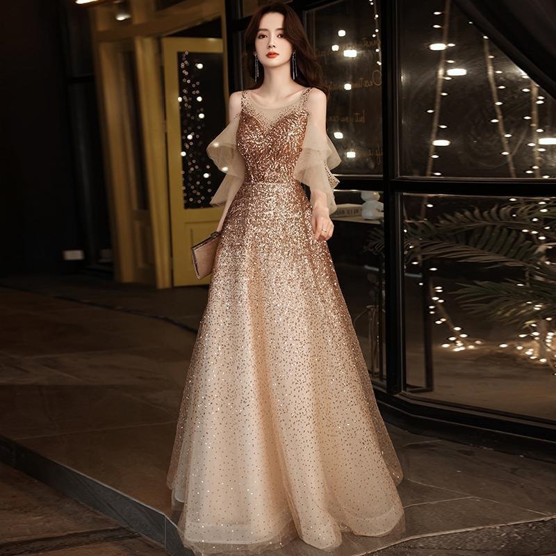 Gold elegant gown 2025