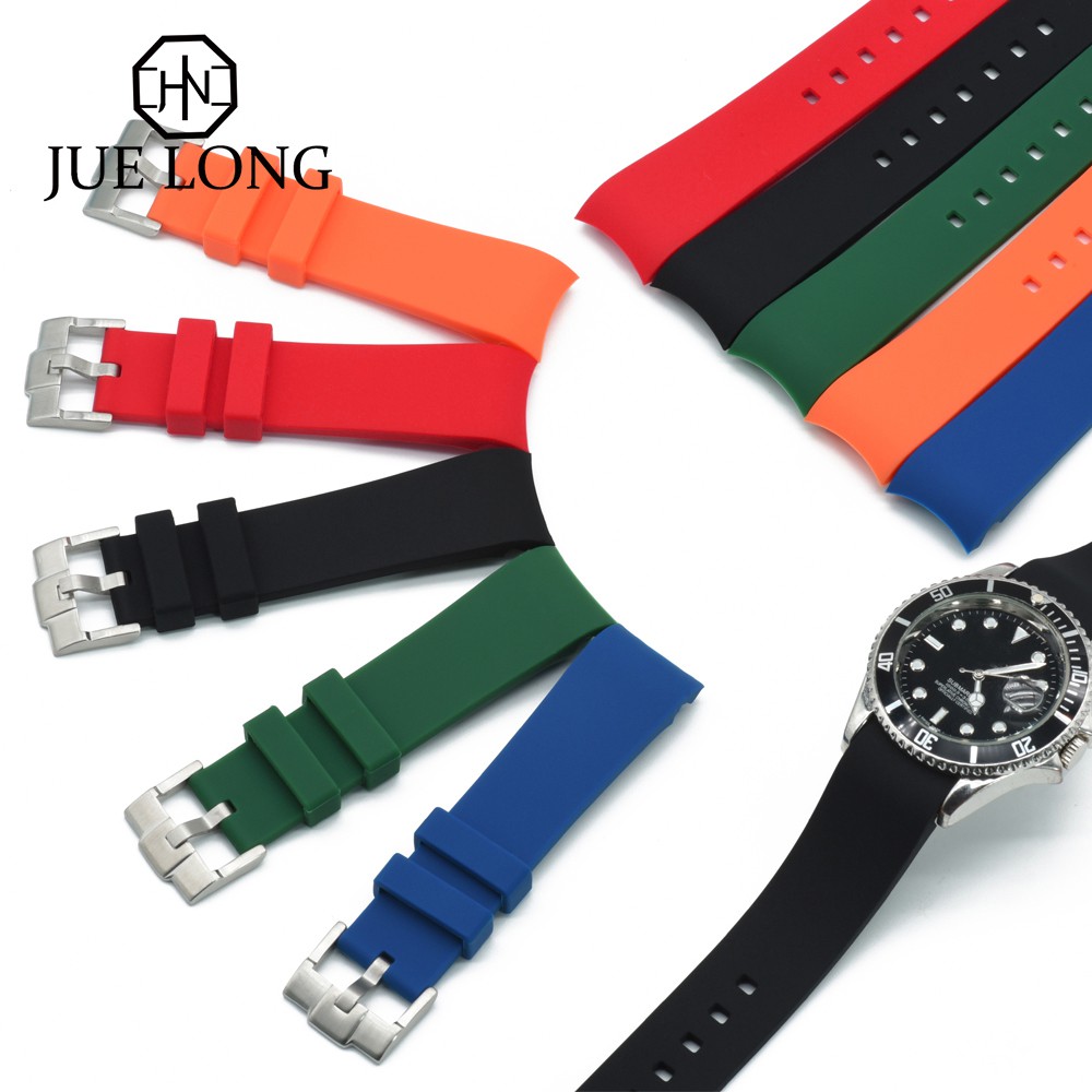  Correa de silicona universal para relojes de 18mm 20mm 22mm  24mm elige tamaño y color, Negro, rosado, 16MM-BKPK : Ropa, Zapatos y  Joyería