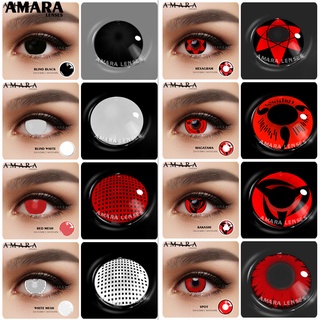 AMARA Halloween Cosplay Seri 1 Par De Ojos Rojo Negro Anime Lentes