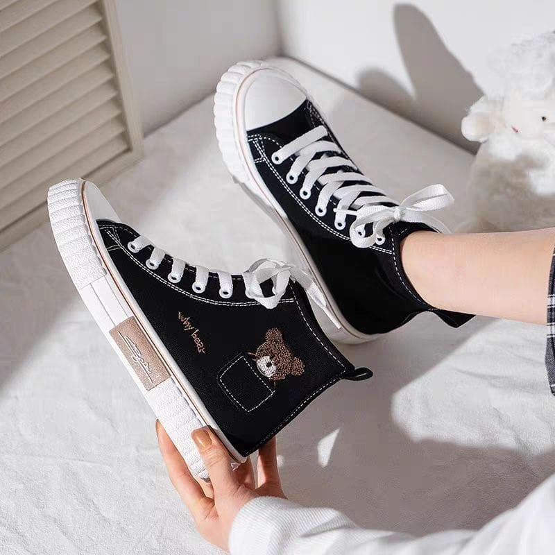 Converse impresión de osos para mujer Shopee México