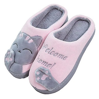 Pantuflas De Invierno Para Mujer Calzado Zapatos De Moda Cholas Para Dormir  Gato