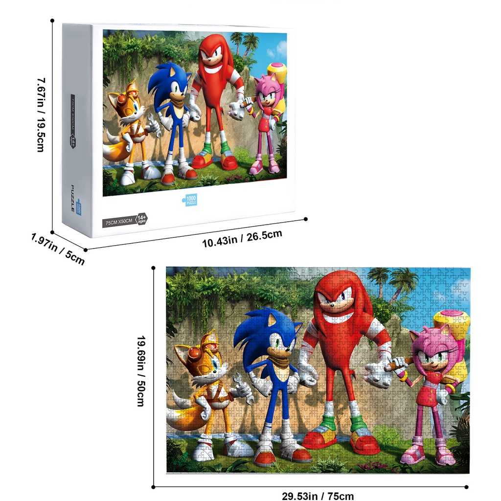 Puzzle Trefl Sonic 100 Pièces – Découvrez Les Héros Du Jeu Vidéo – 410x275 Mm – Dès 5 Ans