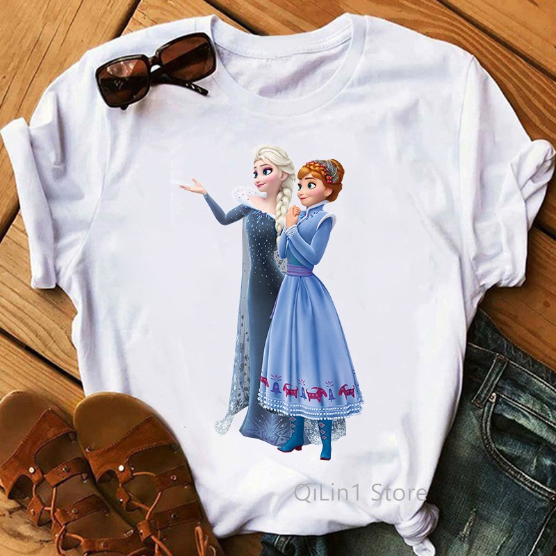 Ropa Camiseta De Manga Corta Película Cute 2022 Frozen Elsa