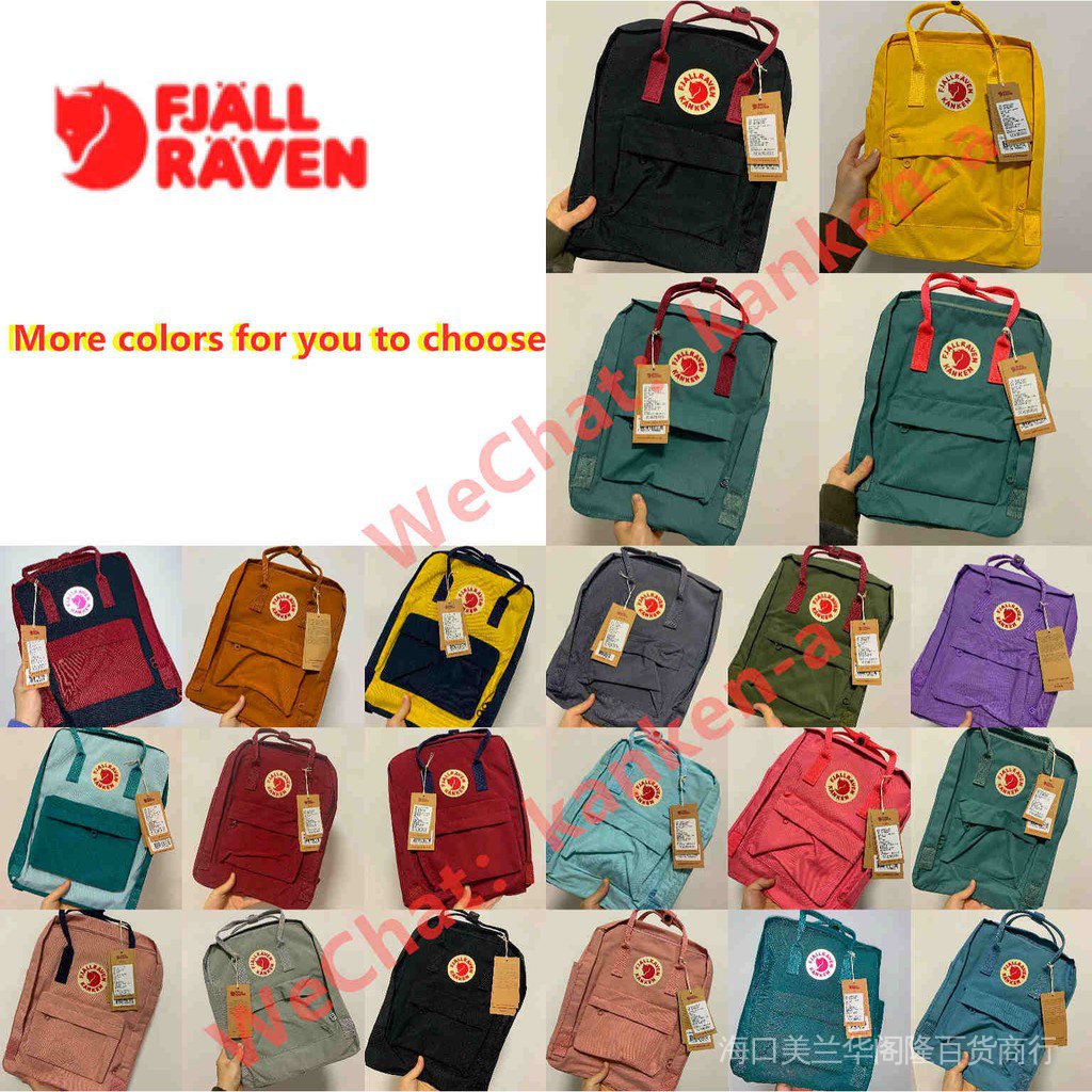 Fjallraven Kanken Estilo Mochila Hombres Mujeres Moda Al Aire Libre casual  Gran Capacidad Bolsa Masculina