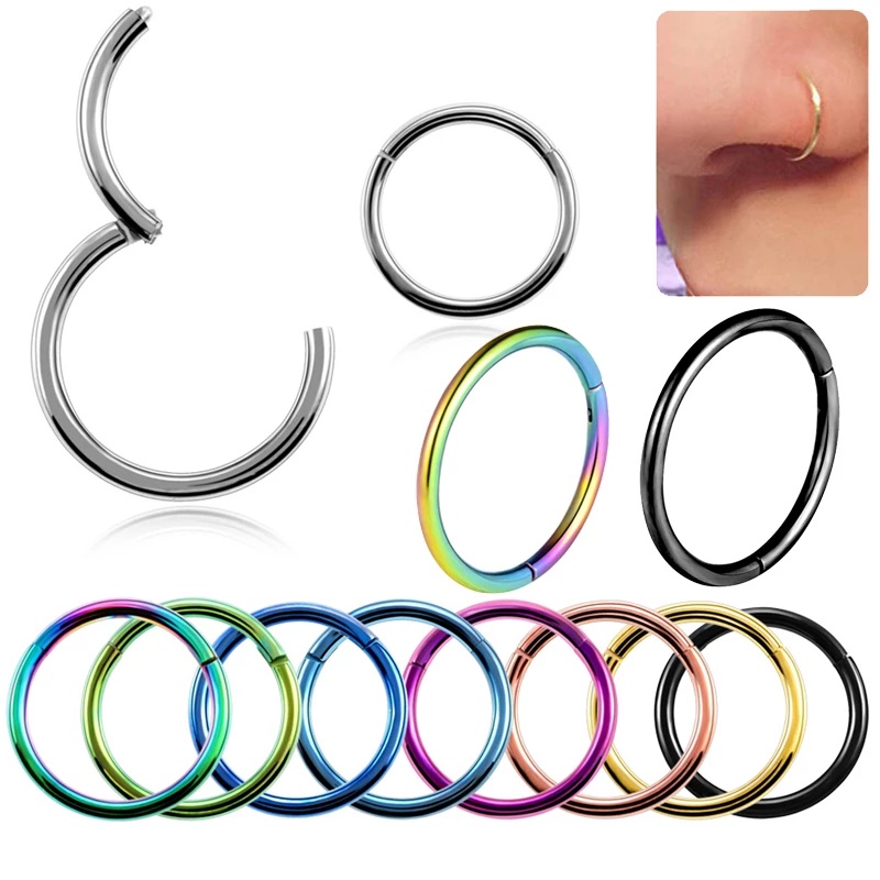 1pcs U Shaped Fake Nose Ring Hoop Septum Rings Stainless Steel Nose  Piercing Fake Piercing Oreja Pircing Jewelry