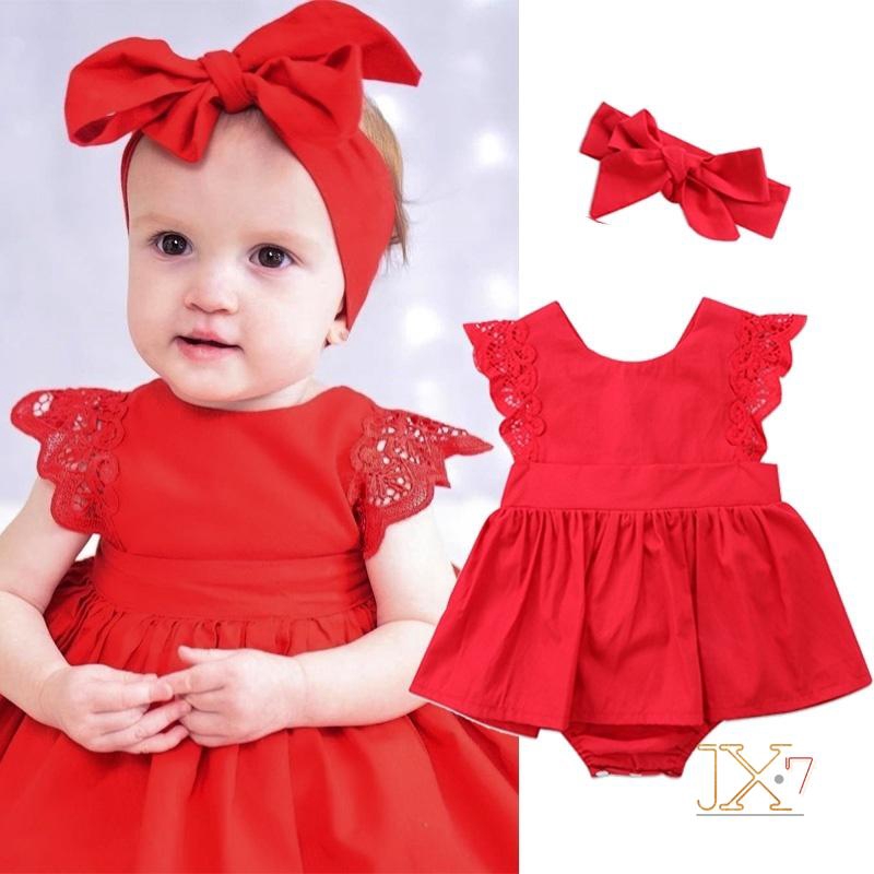 Jx 0 24 M mameluco para bebe recien nacido ninas Irritar sin Mangas Vestido rojo 0 24M Shopee Mexico