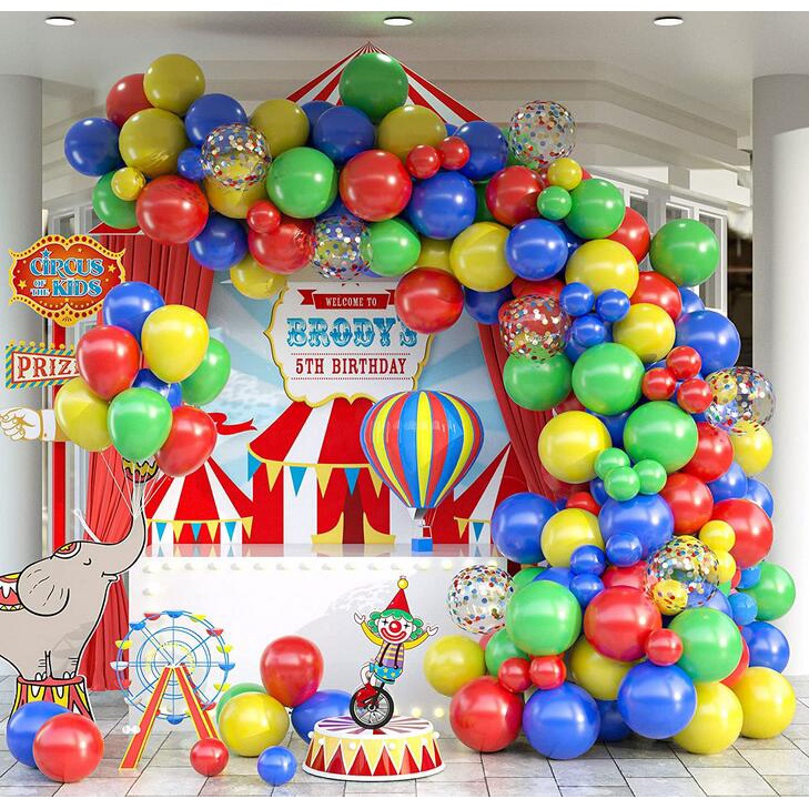 Kit de decoración de fiesta de carnaval, 26 unidades, rojo, azul y  amarillo, para cumpleaños, boda, despedida de soltera, baby shower,  decoración de