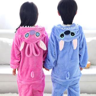 Pijama Mameluco Kigurumi Disfraz Lilo Stitch Azul Niño Niña