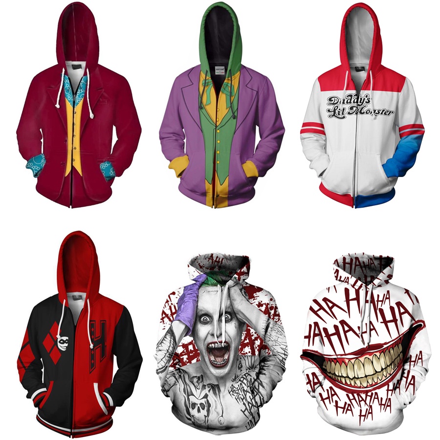 El Disfraz De Joker Hombres Sudadera Con Capucha Casual