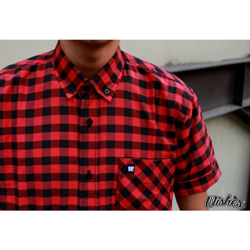 Camisa de cuadros discount rojos con negro